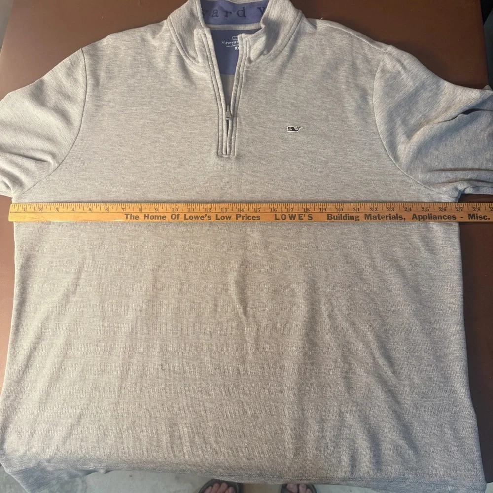 Vineyard Vines Gray Quarter Zip 100% Pima Cotton Shirt Wardrobe Staple Golf